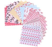 Veemoon Valentine Themed Scrapbook Paper 24Pcs DIY Crafting Decorative Sheets Colorful Card Making Supplies for Handmade Albums and Creative Scrapbooking Projects