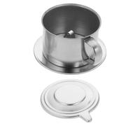 Veemoon Vietnamese Coffee Drip Filter Coffee Maker Stainless Steel 200ml Capacity with Handle and Lid Easy Operation Reusable Single Serve Brewer for Home and Office Use