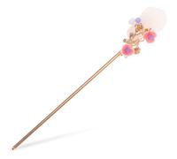 Veemoon Vintage Alloy Jade Hair Chopstick Chinese Style Hairpin for Women Retro Hair Bun Stick Ornament for Wedding Party Daily Use Skin-friendly Material Suitable for Straight Curly
