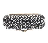 Veemoon Vintage Chinese Style Lipstick Case Alloy Rhinestone Antique Plating with Mirror Multi-Functional Design Prevents Lipstick from Messing up Handbag Portable Makeup Storage