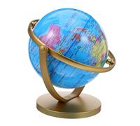 Veemoon Vintage Desktop Globe 3d World Globe with Stand Precise English Markings Resist Fading Abs Pvc Material Elegant Craftsmanship for Living Room Interior Styles