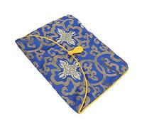Veemoon Vintage Ethnic Style Books Bag Durable Brocade Music Scriptures Storage Pouch Shock Absorbing Buddhist Texts Organizer Family and Friends