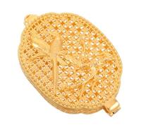 Veemoon Vintage Hollow-out Essential Oil Diffuser Pendant Necklace Vietnamese Magpie Aromatherapy Locket for Women Decorative Perfume Jewelry for Daily Wear and Parties