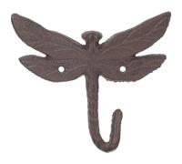 Veemoon Vintage Iron Dragonfly Wall Hook for Coat and Keys Easy to Install Decorative Wall Mounted Hook with Artistic Detailed Design for Front Door
