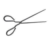 Veemoon Vintage Iron Fire Tongs BBQ Charcoal Smelting Tongs Easy to Operate and Clean Black Minimalist Style for Outdoor Campfire and Garbage Clamping