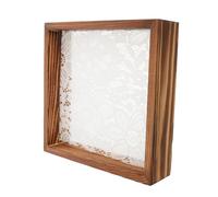Veemoon Vintage Lace Wooden Frame Nail Art Display Board for Nail Color Samples Compact Lightweight Holder for Salon Personal Use