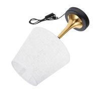 Veemoon Vintage Lamp with Fabric Shade Portable Rechargeable Bedside Desk Light for Bedroom Study Dorm and Balcony Soft Warm Glow Eye Caring Nightstand Lighting with USB Button American