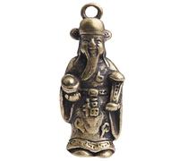 Veemoon Vintage Metal God of Wealth Keychain Pendant, Decorative DIY Metal Pendant for Crafts, Retro Keyring Suitable for Gift and Home Decor