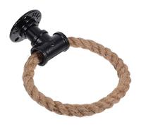 Veemoon Vintage Metal Rope Cabinet Pull Handles, Black Iron Ring Drawer Handles for Wardrobe, Cupboards, and Dresser Doors with Rustic Antique Style