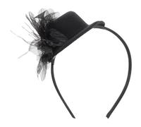 Veemoon Vintage Plume Headband for Lightweight Black Mesh Hairband with French Elegant Design, Easy to Match Party Hair Accessory for Special Events and Bridesmaids
