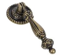 Veemoon Vintage Round Cabinet Pull Handle, Zinc Alloy Single Hole, Golden | Antique Bronze Finish, Smooth Polished Surface, Secure Grip for Sideboards and Cupboard Makeover