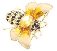 Veemoon Vintage Size Made Brooch Small Pin Golden of Bee Copper Lightweight Lapel Accessory and Daily Life and Back-to-school Clothing