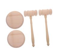 Veemoon Vintage Style Wooden Gavel Set with Base Beech Wood Auction Hammer and Judge Mallet for Courtroom Meeting and Collector Display Comfortable Grip for Precise Strikes Retro Hammer