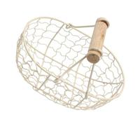 Veemoon Vintage Wire Fruit Basket Cream Small Country Style Baskets Kitchen Beige Storage