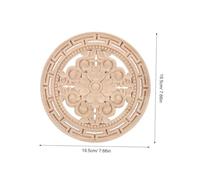 Veemoon Vintage Wood Carved Applique Flower Pattern Unpainted Wooden Onlays for Furniture Closet Doors Home Decor DIY Sustainable Material Classic Decorative Wood Embellishments