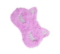 Veemoon Violet Plush Unicorn Eye Mask Lightweight Sleep Mask for Breathable Soft Fluffy with Elastic Strap for Travel Work Naps Relaxation