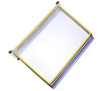 Veemoon Wall Mounted File Display Rack A4 Size Hanging Document Organizer with 5 Panels Plastic Wall Hanging Folder Organizer for Office and Public Spaces