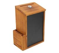 Veemoon Wall Mounted Solid Wood Donation Box with Lock Letter Holder and Feedback Collection Box for Churches and Public Spaces for Secure Message and Prayer Requests