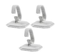 Veemoon Watch and Bracelet Holder Storage Rack Grey C-shaped 3pcs Lint Material Stylish Display Stand for Watches and Jewellery Display