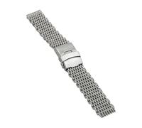 Veemoon Watch Band Strap Elegant Silver with Folding Clasp Stainless Steel Shark Mesh 22mm Metal Watchband Comfortable and Suitable for Sports for Men and Women