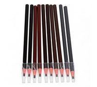 Veemoon Waterproof Eyebrow Makeup Pencils 10pcs Set with Roll Paper Pull Line Soft Peel-off Eyebrow Drawing Tools for Women Multi-color Shades and Daily Makeup
