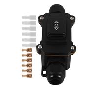 Veemoon Waterproof Inline On/off Switch 6-terminal 3-position Double-sided Momentary Reset Push Button Motor Control Switch 30a 0-250v for Electric Screw Lifting Machines, Random Color