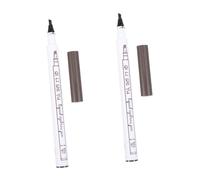 Veemoon Waterproof Liquid Eyebrow Pencil 2pcs Chestnut Four-pronged Microblading Pen Natural Looking Makeup for Precise Brow Definition and Wear