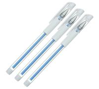 Veemoon Waterproof Microblading Pen 3pcs Blue Tattoo Marking Pens for Eyebrow Positioning and Cosmetic Skin Marking in Salon Use