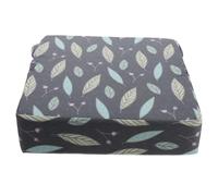 Veemoon Waterproof Polyester Booster Seat Pad for Dining Chairs, High Chair Cushion for 1-5 Year Old Boys and, Gray Leaf Pattern Dining Seat Cushion