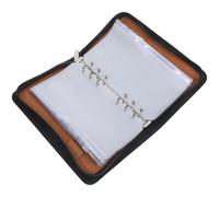 Veemoon Waterproof PU Pill Organizer Small Travel Medication Bag with 6 Zippered Pouches 8.27 X 5.12 Inches Portable Loose-Leaf Pill Storage for Daily Medicine and Supplements