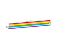 Veemoon Waterproof Rainbow Wall Border Creative PVC Wall Sticker for Boys and Girls Room Kindergarten Bedroom Self-Adhesive Removable Wallpaper 10cm x 300cm