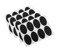 Veemoon Waterproof Writable Labels Stickers with Self-Adhesive Design, Black Paper Name Tag Stickers for Housework and Classifying Seasonings, 4 Sheets with 8pcs Each, No Glue Left Residue