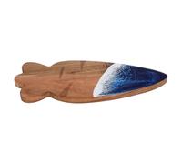 Veemoon Wave Shaped Acacia Wood Cutting Board Carrot Design Mini Chopping Board for Meat and Fruit Serving Kitchen Tool with Surfroom Decor
