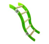 Veemoon Wavy Acrylic Climbing Ladder for Small Pets Funny Pet Playing Toy for Hamster Squirrel and Little Parrot (Green) 36.5 X 10.5 X 1.5 CM
