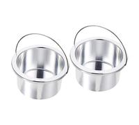 Veemoon Wax Melting Aluminum Inner Pot 2pcs 100mm Diameter Replacement Wax Warmer Container for Hair Removal at Home and Salon