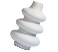 Veemoon White Ceramic Tabletop Vase for Indoor Decoration with Hydroponic Use and Elegant Appearance, Creative Floral Arrangement Container for Home and Office Décor