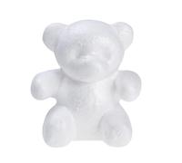Veemoon White Foam Bear Shape Polystyrene Modelling Mould for DIY Craft Balls, Embellishable Decorative Accessories, for Wedding Flower Arranging and Art Projects
