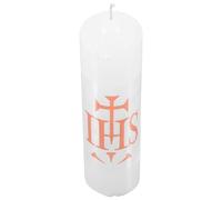 Veemoon White JHS Holy Candle Religious Prayer Catholic Sacrament Taper for Church and Home Decoration