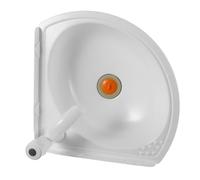 Veemoon White Plastic Corner Wall Mounted Bathroom Sink with Faucet Space-Saving Triangle Wash Basin for Small Bathrooms and Balconies and Clean Vanity Basin