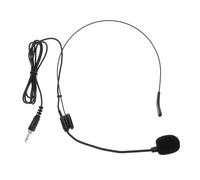 Veemoon Wired Head-Mounted Condenser Microphone 3.5Mm Plug Black Noise-Reducing Mic for Live Streaming, Interview, and Speech Amplifier