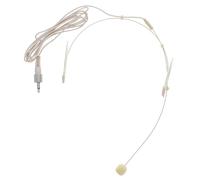Veemoon Wired Headset Microphone Vocal Condenser Mic and Voice Amplifier, Beige Headwear Mic for Singing Teaching Lectures, Wired Head Mounted Microphone for Voice Amplification