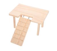 Veemoon Wood Hamster Platform Toy for Cage Climbing Ramp and Steps Small Animal Exercise Furniture for Hamster Playpen and Pet Cage