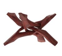 Veemoon Wooden Abalone Shell Tripod Stand, Decorative Table Bowl Display Holder Hand-Carved Decor Holder Abalone Rack Handcrafted Stand for Fruits Smudge Crystals and Shells