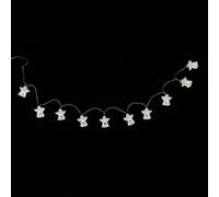 Veemoon Wooden Angel LED Light String Hollow Christmas String Lights White Angel Shape Indoor Outdoor Xmas Decoration for Cafe Window Party Garden