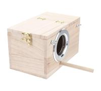 Veemoon Wooden Bird Nesting Box for Songbirds and Finches with Left Side Opening, Protects from Wind, Rain and Predators, Easy to Clean, Birdhouse for Backyard Bird Watching