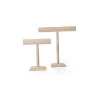 Veemoon Wooden Bracelet Holder and Jewelry Display Rack T-shaped Bangle Stand Necklace Organizer 31cm High for Home Jewelry Storage and Collection