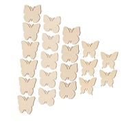Veemoon Wooden Butterfly Wood Slices 20pcs Boys and Girls Painting Boards Unfinished Painting Platforms Simple DIY Crafts