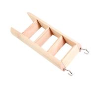 Veemoon Wooden Climbing Ladder Anti-slip Exercise Stairs for Hamsters and Small Animals with Two Linked Small Ladders, Beige Colour, for Pet Play and Physical Activity