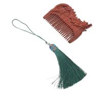 Veemoon Wooden Comb Sandalwood Zodiac Pattern Scalp Massager Hair Brush for First Grooming