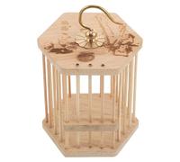 Veemoon Wooden Cricket Keeper: Insect Breeding Observation Cage - Bamboo Cricket Keeper Habitat - Ventilated Grasshoppers Wooden House
